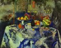 Naturaleza muerta con jarrón, botella y fruta c 1903 fauvismo abstracto Henri Matisse